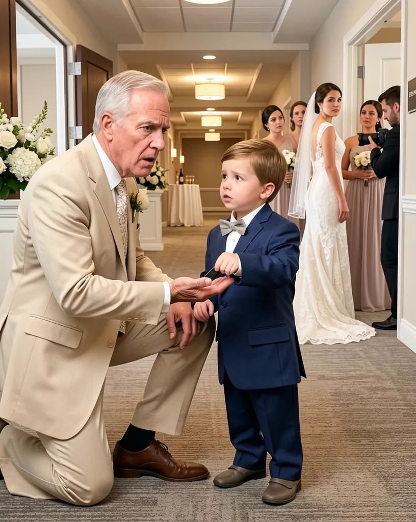 Grandfather revealing shocking family secret