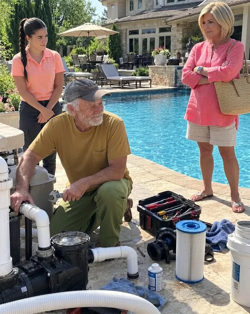 Dad reveals shocking pool repair secret