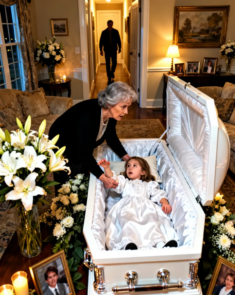 Emotional farewell at granddaughter's funeral