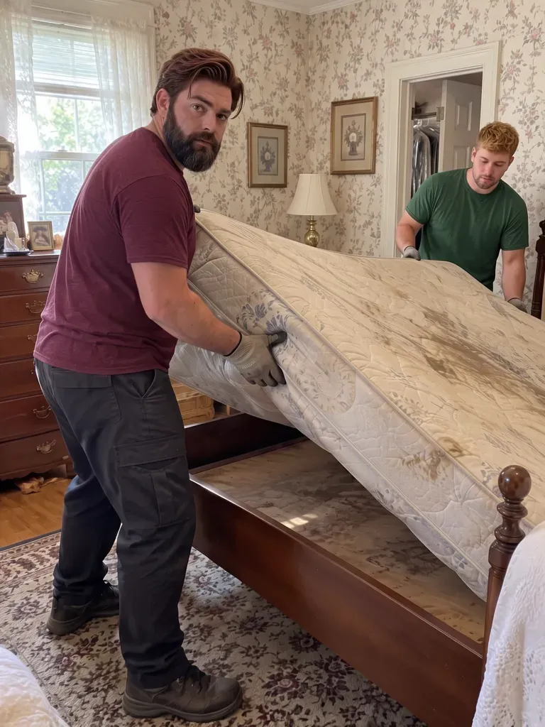 Movers find surprise under mattress