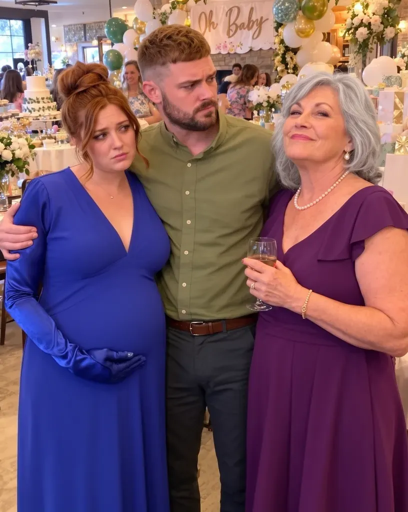 Husband surprises at baby shower event
