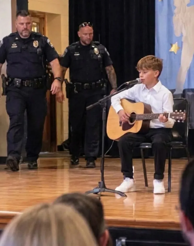 Police officers disrupt school performance surprise